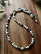 Load image into Gallery viewer, Sterling Silver Freshwater Pearl W Multi Bead Pearls Necklace. 24 inch. Gift