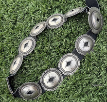 Load image into Gallery viewer, Calvin Martinez Native American Navajo Sterling Silver Concho Belt Signed