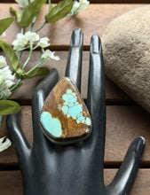 Load image into Gallery viewer, Navajo Native Sterling Silver Number 8 Turquoise Adjustable Ring Leslie Nez Gift
