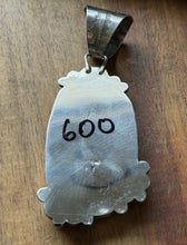 Load image into Gallery viewer, Navajo Native American Sterling Silver Blue Turquoise Pendant R Yazzie Gift