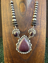 Load image into Gallery viewer, Navajo Sterling Silver Purple Sugilite Lariat Y Chain Bead Necklace KY
