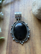 Load image into Gallery viewer, Native American Navajo Sterling Silver Black Onyx Pendant Etta Enditto Gift