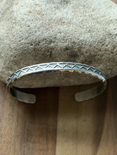 Load image into Gallery viewer, Sunshine Reeves Sterling Silver Stacker Cuff Bracelet Navajo Native Gift