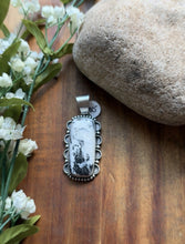 Load image into Gallery viewer, Navajo Native American Sterling Silver White Buffalo Turquoise Pendant D Benally