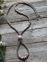 Load image into Gallery viewer, Jacla Sterling Silver Multi Graduated Pink Conch Pearls Bead Necklace 24 inch