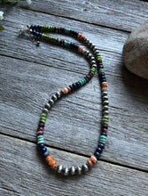 Load image into Gallery viewer, Sterling silver multistone necklace 20 Inch