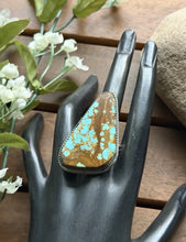 Load image into Gallery viewer, Navajo Native Sterling Silver Number 8 Turquoise Adjustable Ring Leslie Nez Gift
