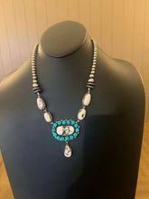 Load image into Gallery viewer, Navajo sterling silver wb turquoise lariat CY