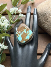 Load image into Gallery viewer, Navajo Native Sterling Silver Number 8 Turquoise Adjustable Ring Leslie Nez Gift