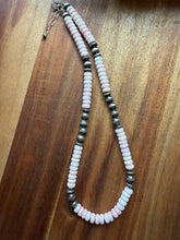 Load image into Gallery viewer, Sterling silver pink conch bead necklace 18inch