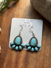 Load image into Gallery viewer, Navajo 925 Sterling Silver Turquoise Earrings J Tso Southwestern