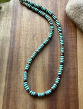 Load image into Gallery viewer, Sterling Silver Turquoise Purple Spiny Oyster Bead Necklace. 20 Inch