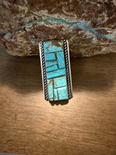 Load image into Gallery viewer, Navajo sterling silver inlay turquoise ring 8.5