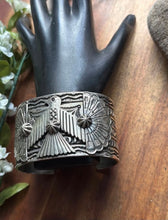 Load image into Gallery viewer, Sunshine Reeves Sterling Silver Thunderbird Cuff Bracelet Navajo