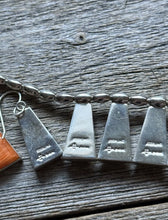 Load image into Gallery viewer, Vintage Pawn Native Sterling Silver Orange Purple Spiny Oyster Necklace Set