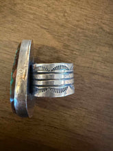 Load image into Gallery viewer, Navajo sterling silver  turquoise royston ring adjustable