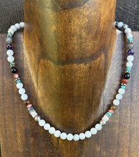 Load image into Gallery viewer, Tommy Rosita Singer T R Sterling Silver Multi Stone Choker Bead Necklace 15 Inch