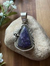 Load image into Gallery viewer, Native American Sterling Silver Purple Charoite Pendant. LC