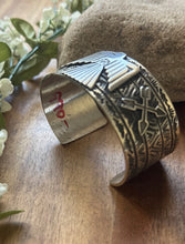 Load image into Gallery viewer, Tsosie White TO Sterling Silver Thunderbird Cuff Bracelet Navajo Gift