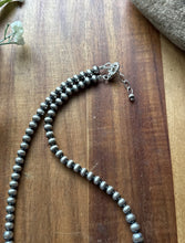 Load image into Gallery viewer, Southwestern Sterling Silver Blue Turquoise W Pearls Bead Necklace 18 inch Gift