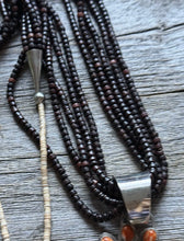 Load image into Gallery viewer, Vintage Pawn Native Sterling Silver Orange Spiny Oyster Pendant Necklace Set B