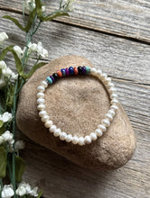 Load image into Gallery viewer, Freshwater Pearls Multi Stone 6.5 Inch Stretch Elastic Stretchy Bead Bracelet