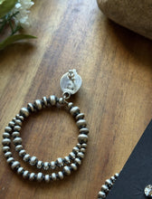 Load image into Gallery viewer, Navajo Sterling Silver Green Sonoran Gold Turquoise Pearl Double Loop Earrings
