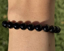 Load image into Gallery viewer, Black Onyx 7 Inch Stretch Bead Bracelet Gift Southwestern