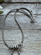 Load image into Gallery viewer, Bow Purple Spiny Sterling Silver 4mm Pearls Bead Necklace. 16 Inch. Gift