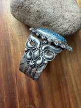 Load image into Gallery viewer, Navajo sterling silver turquoise cuff bracelet
