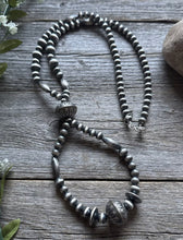 Load image into Gallery viewer, Southwestern Sterling Silver Pearls Jackla Multi Bead Necklace 32 Inch Gift