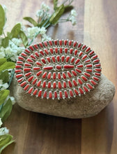 Load image into Gallery viewer, Navajo Sterling Silver Red Coral Pin Cluster Pendant DMW