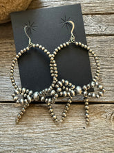 Load image into Gallery viewer, Sterling silver bow hoop earrings
