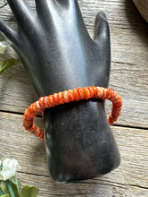 Load image into Gallery viewer, Orange Spiny Oyster Shell 7 Inch Stretch Bead Bracelet Gift