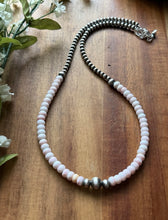 Load image into Gallery viewer, Sterling Silver Pink Conch W Multi Bead Pearls Necklace. 18 Inch. Gift