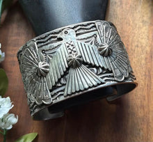 Load image into Gallery viewer, Sunshine Reeves Sterling Silver Thunderbird Cuff Bracelet Navajo Gift