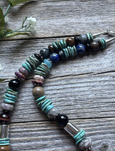Load image into Gallery viewer, Tommy Rosita Singer T R Sterling Silver Blue Turquoise Bead Necklace 20 Inch