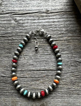 Load image into Gallery viewer, Multi Stone 6mm 7 Inch 925 Sterling Silver Pearls Bead Bracelet