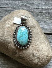 Load image into Gallery viewer, Navajo Sterling Silver Turquoise Pendant. Elouise Richards