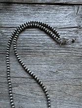 Load image into Gallery viewer, Bow Sterling Silver 4mm Pearls Bead Necklace. 18 Inch. Gift