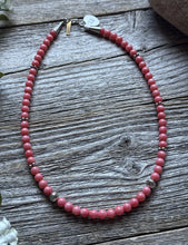 Load image into Gallery viewer, Tommy Rosita Singer T R Sterling Silver Pink Choker Bead Necklace 15 Inch