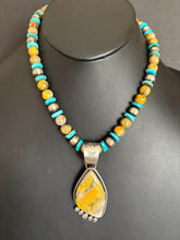 Load image into Gallery viewer, Handmade Navajo Jasper Pendent Sterling Silver With necklace