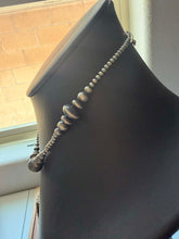 Load image into Gallery viewer, Multi graduated sterling silver flat bead necklace