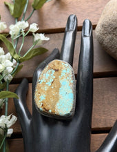 Load image into Gallery viewer, Navajo Native Sterling Silver Number 8 Turquoise Adjustable Ring Leslie Nez Gift