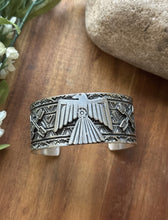 Load image into Gallery viewer, Tsosie White TO Sterling Silver Thunderbird Cuff Bracelet Navajo Gift