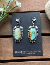 Load image into Gallery viewer, Navajo 925 Sterling Silver Royston Turquoise Earrings KY Southwestern