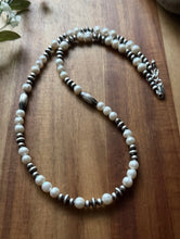 Load image into Gallery viewer, Sterling Silver Freshwater Pearl W Multi Bead Pearls Necklace. 24 inch. Gift