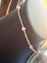 Load image into Gallery viewer, Sterling silver pink conch bow necklace 18 inch
