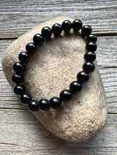 Load image into Gallery viewer, Black Onyx 7 Inch Stretch Bead Bracelet Gift Southwestern