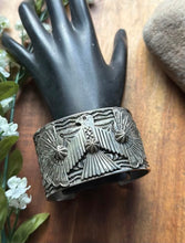 Load image into Gallery viewer, Sunshine Reeves Sterling Silver Thunderbird Cuff Bracelet Navajo Gift